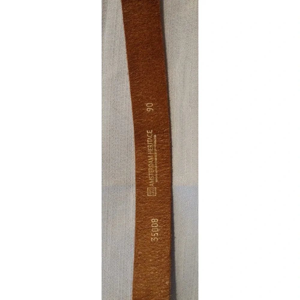 Amsterdam Heritage Leather Belt #35008 Brown Rustic Natural Design